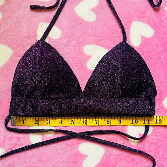 glittery purple top and skirt size S - Picture 2 of 5